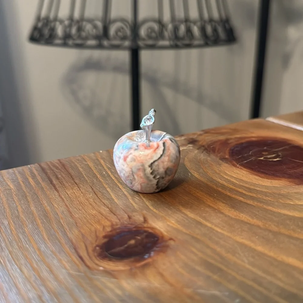 Fire Amethyst Crystal Apple - Picture 2 of 4